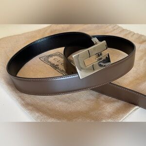 Authentic Gucci Vintage Leather Belt 2 Tone